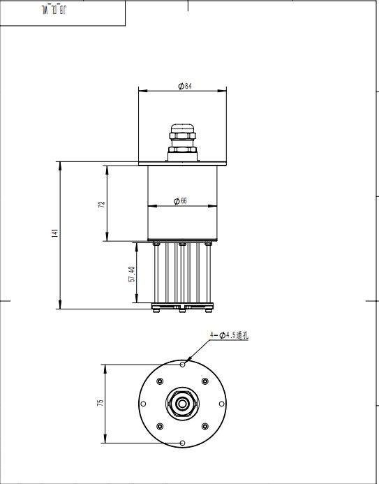 輸電線路結冰厚度傳感器產品尺寸圖